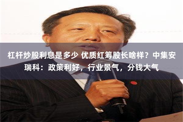 杠杆炒股利息是多少 优质红筹股长啥样？中集安瑞科：政策利好，行业景气，分钱大气