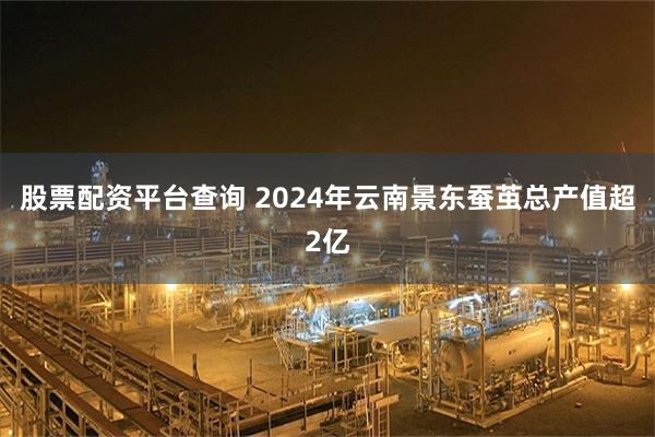 股票配资平台查询 2024年云南景东蚕茧总产值超2亿